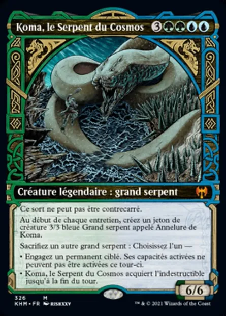 Koma, le Serpent du Cosmos, carte Magic KHM 326 — extension Kaldheim
