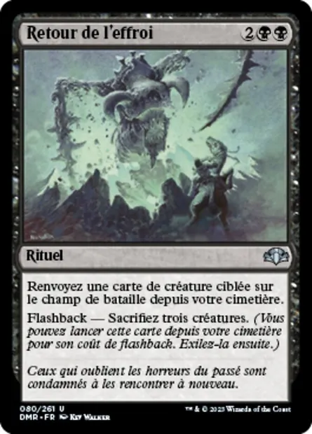 Retour de l'effroi, carte Magic DMR 80 — extension Dominaria Remastered