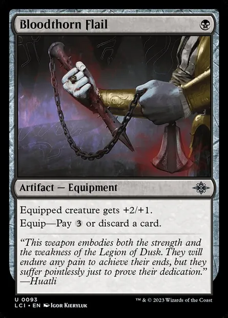 Bloodthorn Flail, Magic card LCI 93 — The Lost Caverns of Ixalan set