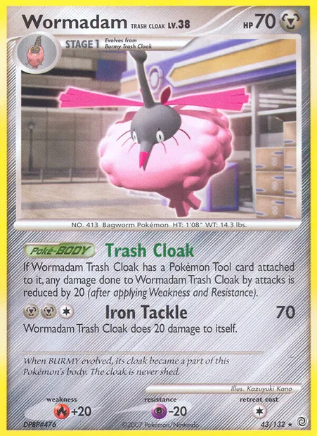 Wormadam Trash Cloak, Pokémon card SW 43 — Secret Wonders set