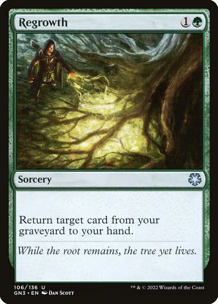 Regrowth, Magic card GN3 106 — Game Night: Free-for-All set