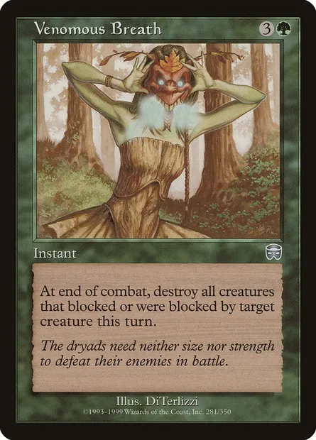 Venomous Breath, Magic card MMQ 281 — Mercadian Masques set