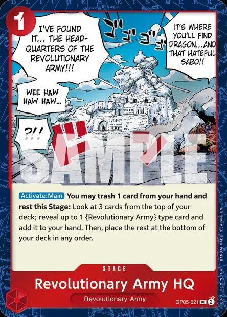 Revolutionary Army HQ, One Piece card OP05-021 — AWAKENING OF THE NEW ERA set