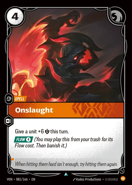Onslaught, carte Riftbound VEN 081 — extension Vendetta