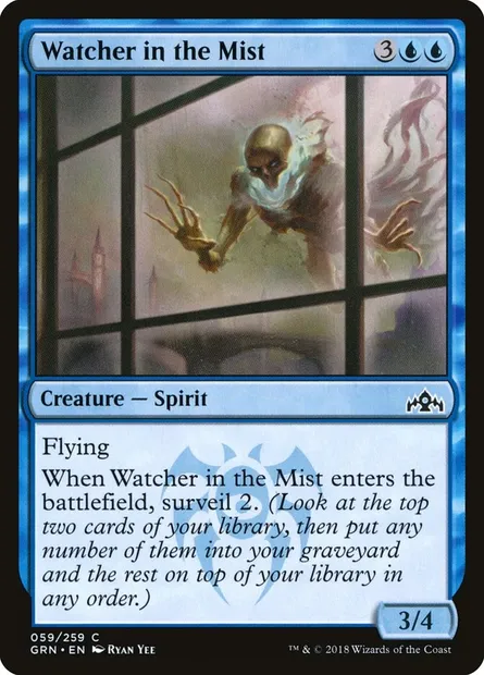 Watcher in the Mist, Magic card GRN 59 — Guilds of Ravnica set