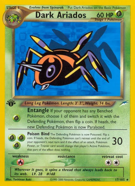 Dark Ariados, Pokémon card NDE 17 — Neo Destiny set
