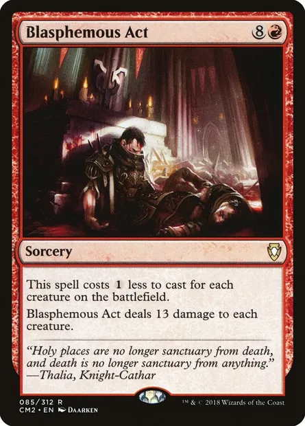Acte blasphématoire, carte Magic CM2 85 — extension Commander Anthology Volume II