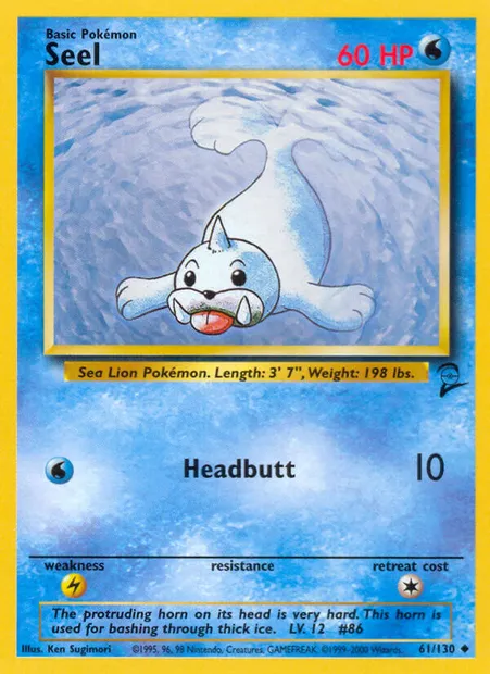 Seel, Pokémon card B2 61 — Base Set 2 set