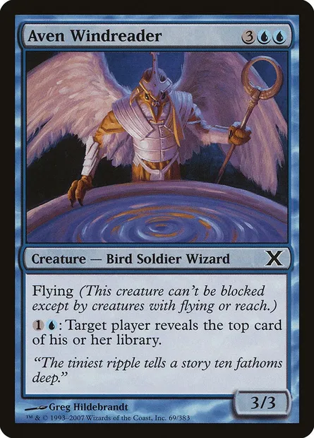 Aven Windreader, Magic card 10E 69 — Tenth Edition set