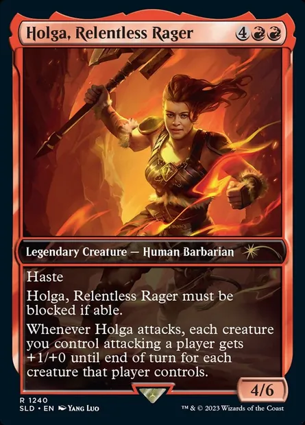 Holga, Relentless Rager, carte Magic SLD 1240 — extension Secret Lair Drop