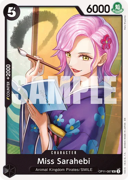 Miss Sarahebi, One Piece card OP11-087 — A FIST OF DIVINE SPEED set