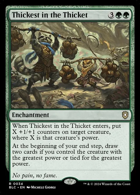 Thickest in the Thicket, Magic card BLC 34 — Bloomburrow Commander set