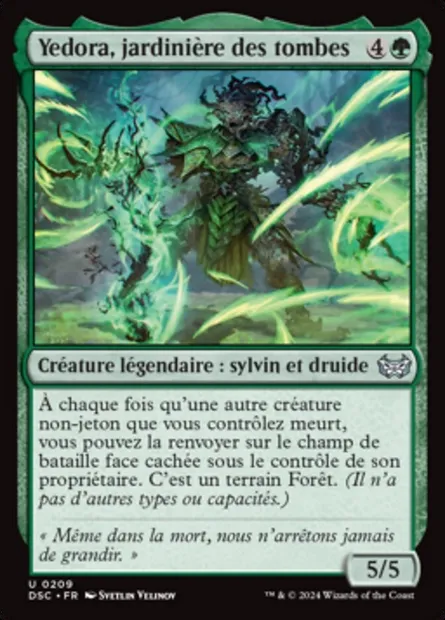 Yedora, jardinière des tombes, carte Magic DSC 209 — extension Duskmourn: House of Horror Commander