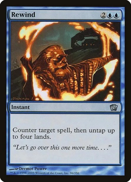 Rewind, Magic card 8ED 96★ — Eighth Edition set