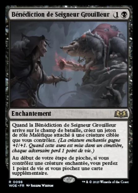 Bénédiction de Seigneur Grouilleur, carte Magic WOE 98 — extension Wilds of Eldraine