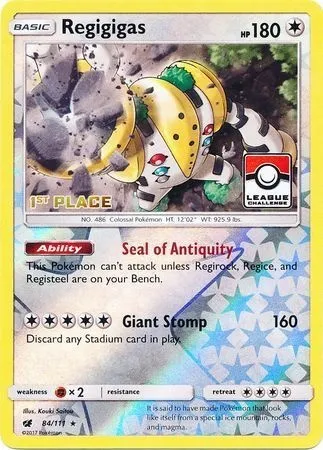 Regigigas, carte Pokémon LGP 084 — extension League Promos