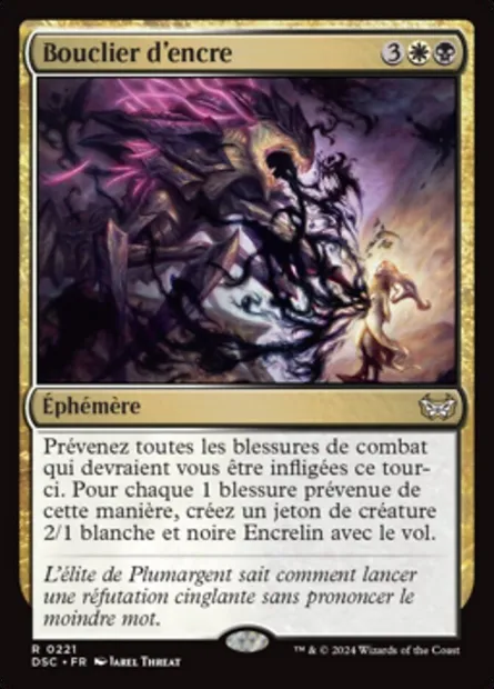 Bouclier d'encre, carte Magic DSC 221 — extension Duskmourn: House of Horror Commander
