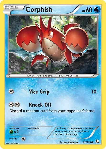 Corphish, Pokémon card PRC 42 — Primal Clash set