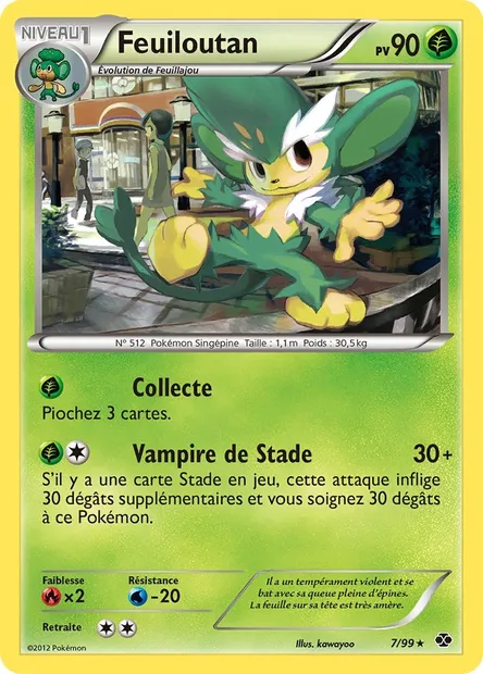 Feuiloutan, carte Pokémon NXD 7 — extension Destinées Futures