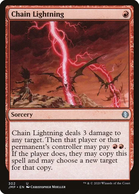Chain Lightning, Magic card JMP 302 — Jumpstart set
