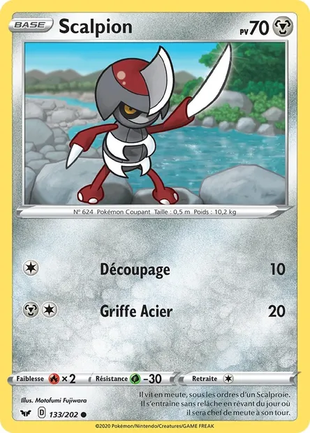 Scalpion, carte Pokémon SSH 133 — extension Épée et Bouclier