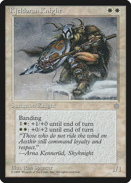 Kjeldoran Knight, Magic card ICE 36 — Ice Age set