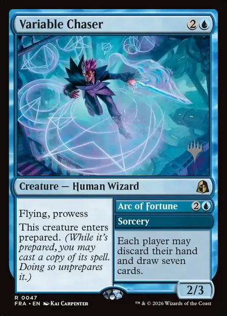 Chasseur de variables // Arc of Fortune, carte Magic PFRA 47p — extension Reality Fracture Promos