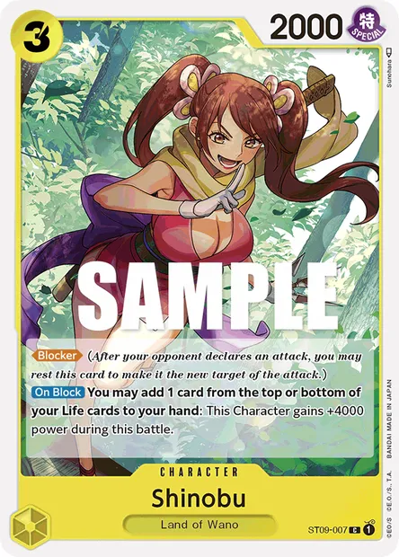 Shinobu, carte One Piece ST09-007 — extension Yamato