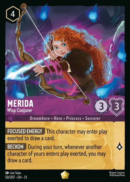 Merida - Wisp Conjurer, Disney Lorcana card CH13-050 — Attack of the Vine! set