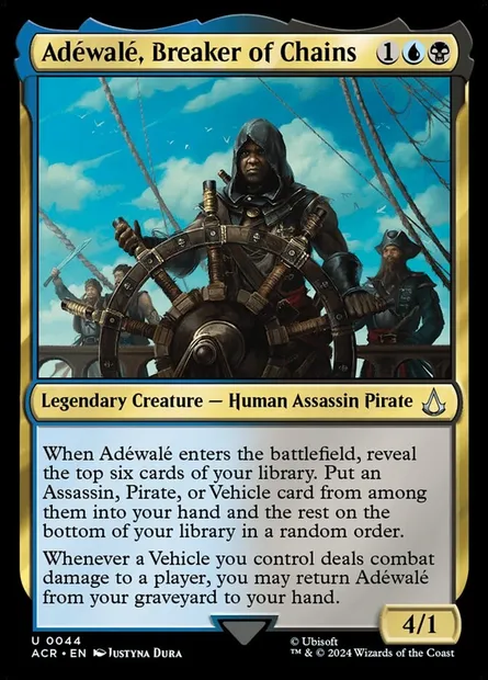 Adéwalé, Breaker of Chains, Magic card ACR 44 — Assassin's Creed set