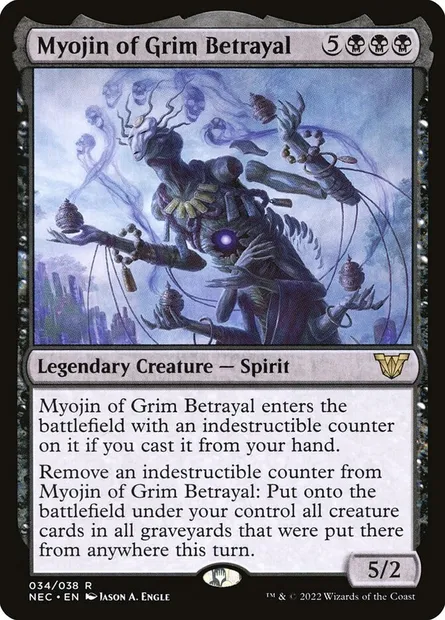 Myojin of Grim Betrayal, Magic card NEC 34 — Neon Dynasty Commander set