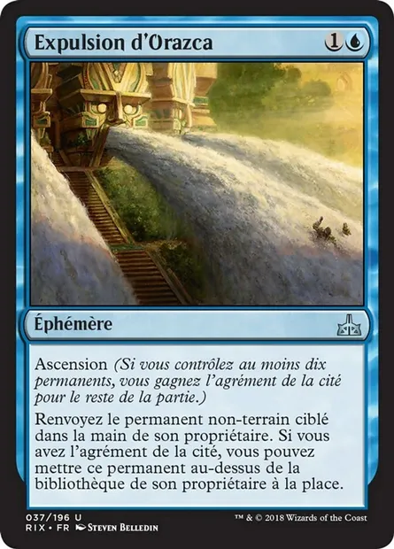Expulsion d'Orazca, carte Magic RIX 37 — extension Les combattants d'Ixalan