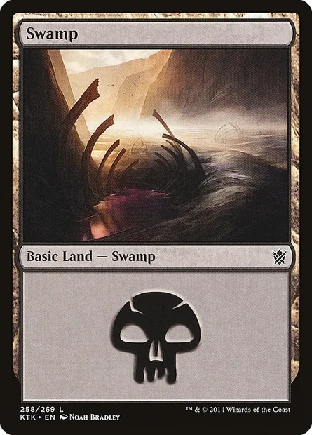 Swamp, Magic card KTK 258 — Khans of Tarkir set