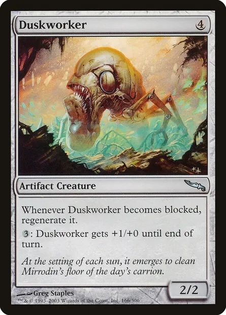 Duskworker, Magic card MRD 166 — Mirrodin set