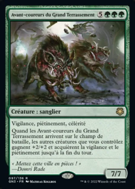 Avant-coureurs du Grand Terrassement, carte Magic GN3 97 — extension Game Night: Free-for-All