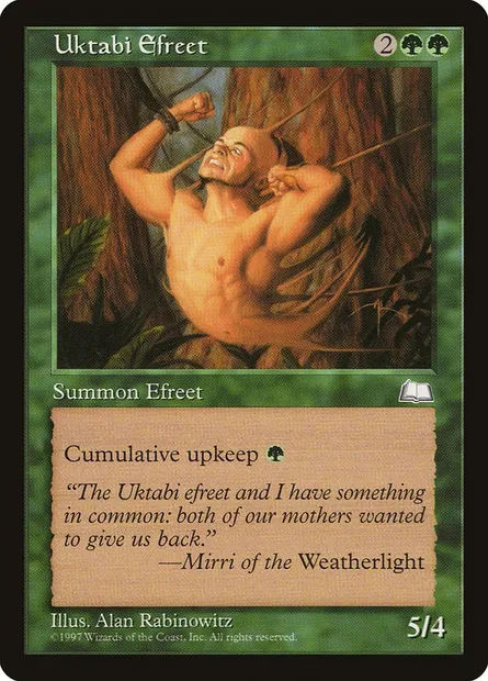 Uktabi Efreet, Magic card WTH 143 — Weatherlight set