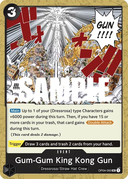 Gum-Gum King Kong Gun, carte One Piece OP04-093 — extension KINGDOMS OF INTRIGUE