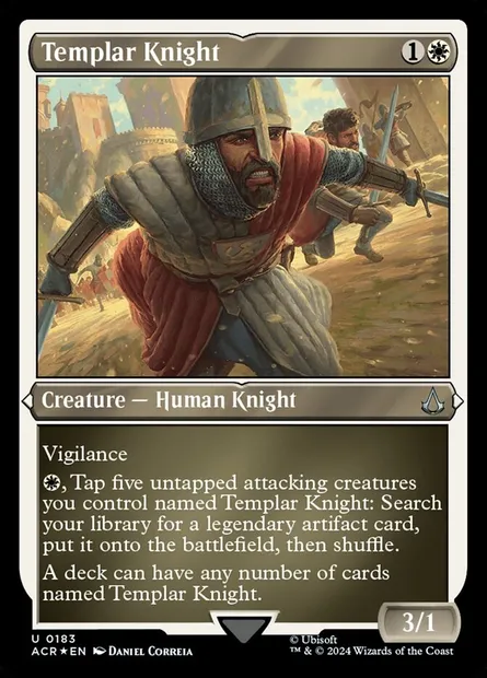 Templar Knight, Magic card ACR 183 — Assassin's Creed set