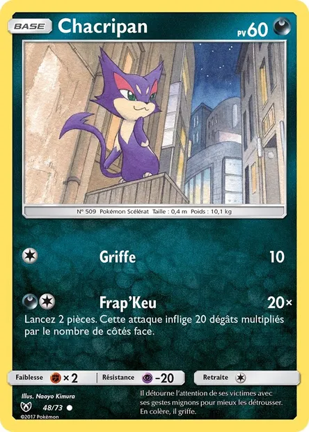 Chacripan, carte Pokémon SLG 48 — extension Légendes Brillantes