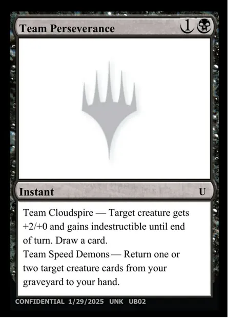 Team Perseverance, Magic card UNK UB02d — Unknown Event set
