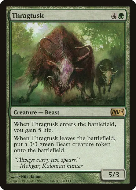 Thragtusk, Magic card M13 193 — Magic 2013 set