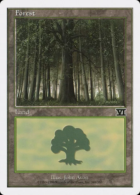 Forest, Magic card 6ED 349 — Classic Sixth Edition set