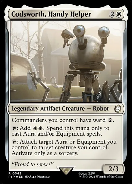 Codsworth, Handy Helper, Magic card PIP 542 — Fallout set