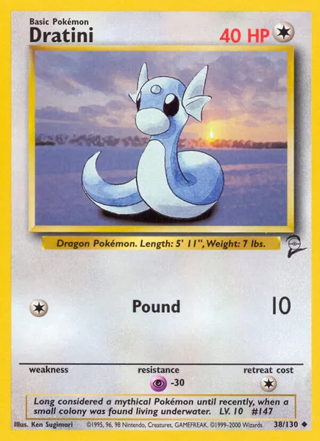 Dratini, Pokémon card B2 38 — Base Set 2 set