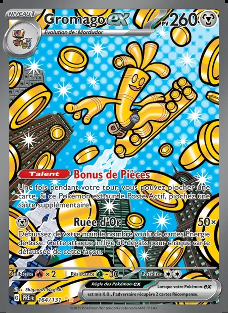 Gromago-ex, carte Pokémon PRE 164 — extension Évolutions Prismatiques