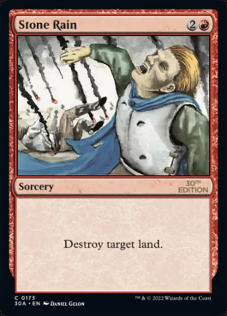 Stone Rain, Magic card 30A 173 — 30th Anniversary Edition set