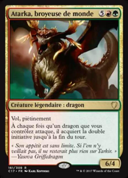 Atarka, broyeuse de monde, carte Magic C17 161 — extension Commander 2017
