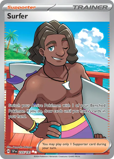 Surfer, Pokémon card SSP 235 — Surging Sparks set