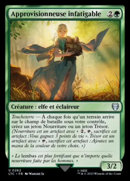 Approvisionneuse infatigable, carte Magic LTC 262 — extension Tales of Middle-earth Commander
