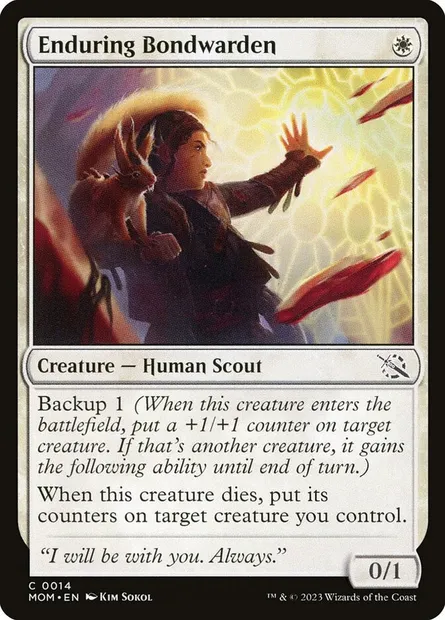 Enduring Bondwarden, Magic card MOM 14 — March of the Machine set